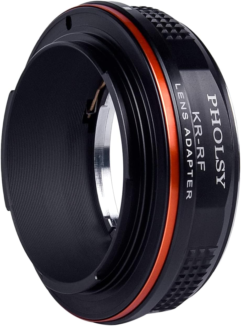 PHOLSY Objektivadapter Manueller Fokus Kompatibel mit Konica AR Mount Objektiv auf Canon EOS RF Moun