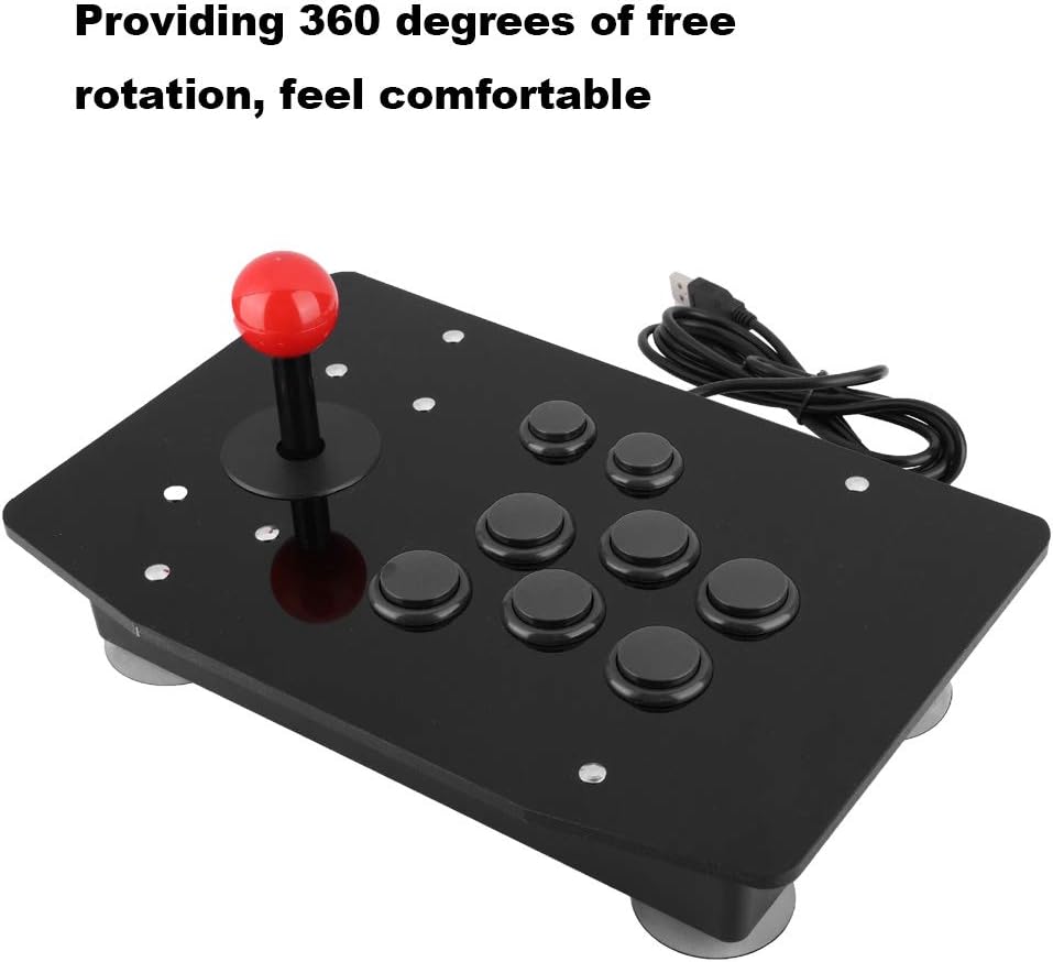 Arcade Fight Stick Joystick,USB Arcade Controller Joystick Konsole,Fighting Stick mit 8 Tasten, Arca