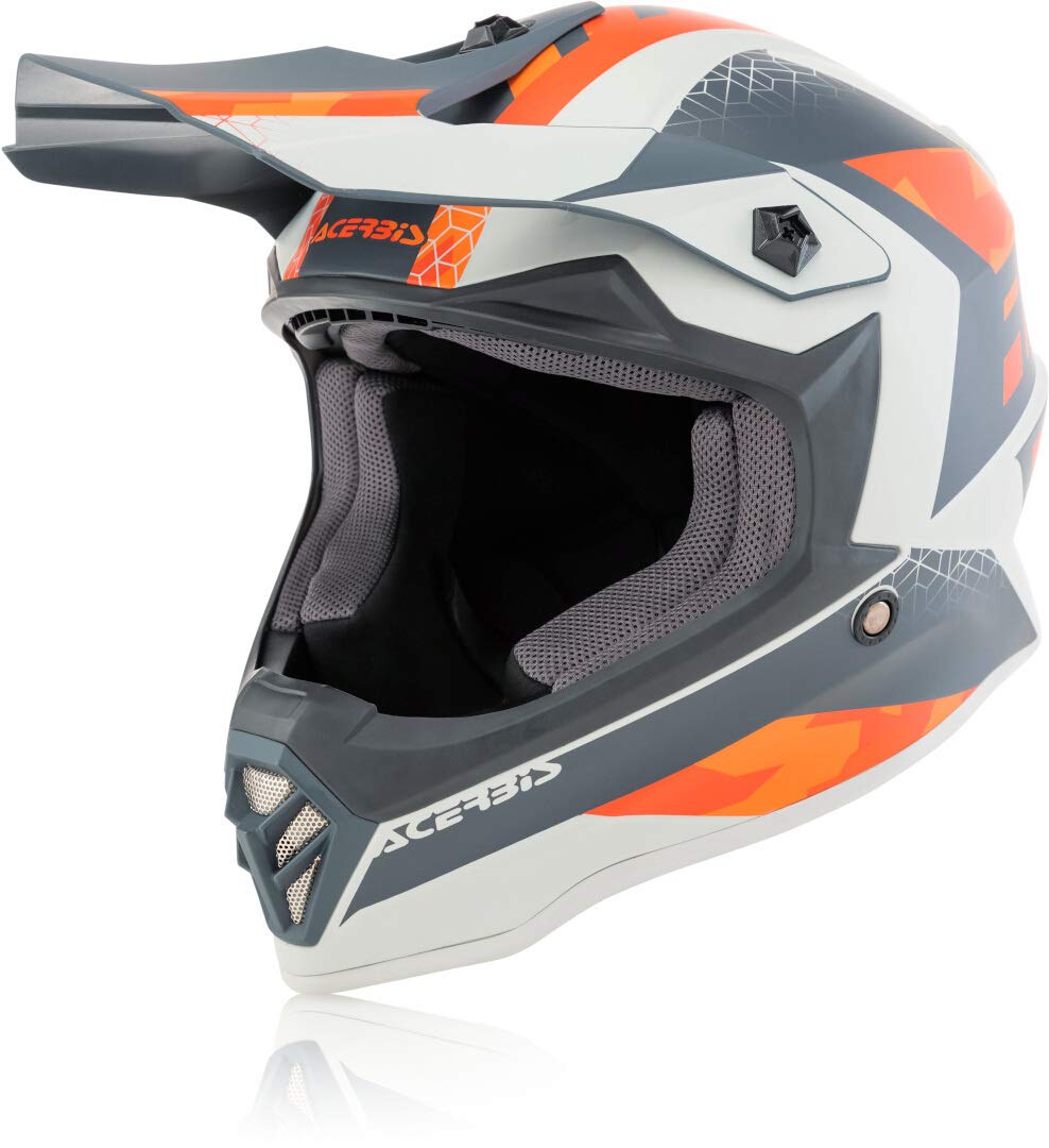 ACERBIS Helm Impact Steel Junior Orange/Grau T52 XXS grau, XXS grau
