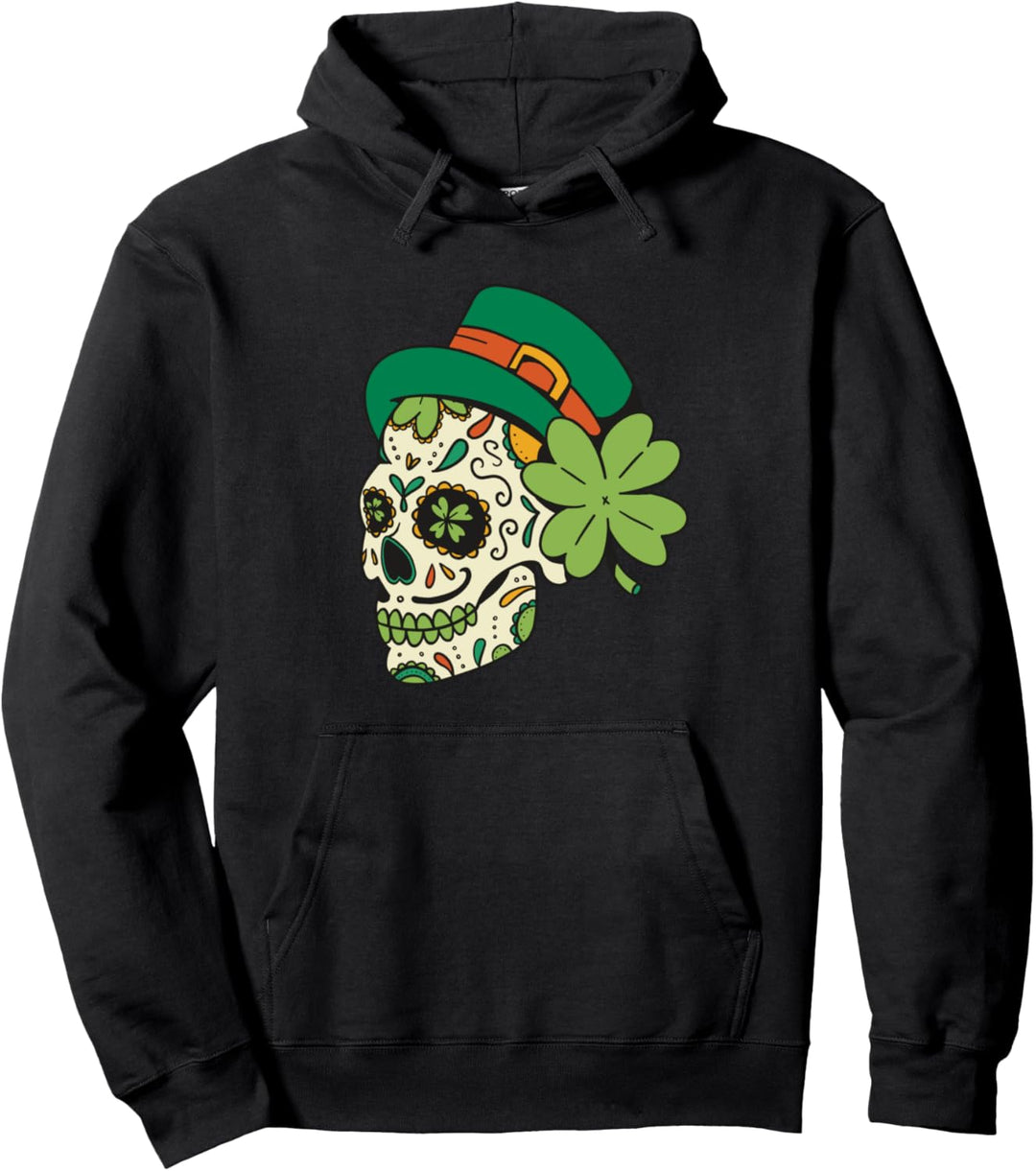 Saint Patrick Zuckerschädel lustige St. Patrick's Day Pullover Hoodie