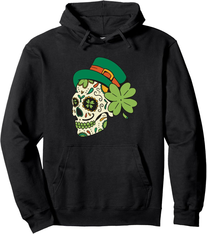 Saint Patrick Zuckerschädel lustige St. Patrick's Day Pullover Hoodie