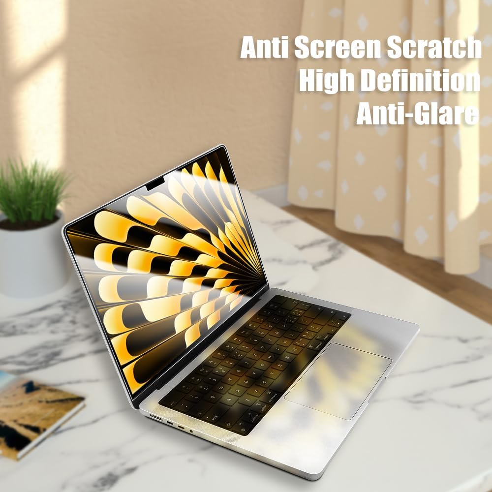 2 Stück Displayschutzfolie für MacBook Air 15,3 Zoll mit M3 M2 Chip A3114 A2941 veröffentlicht im 20