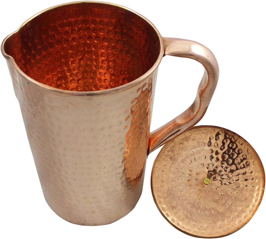 Indisches Kupfer-Krug mit 2 Gläser-Set für Ayurvedische Healing ...