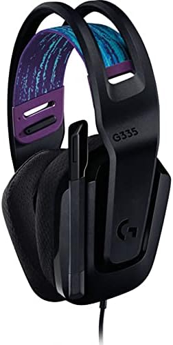 Logitech G335 Kabelgebundenes Gaming-Headset, Flip-to-Mute-Mikrofon, 3,5 mm Audioanschluss, Memory-S