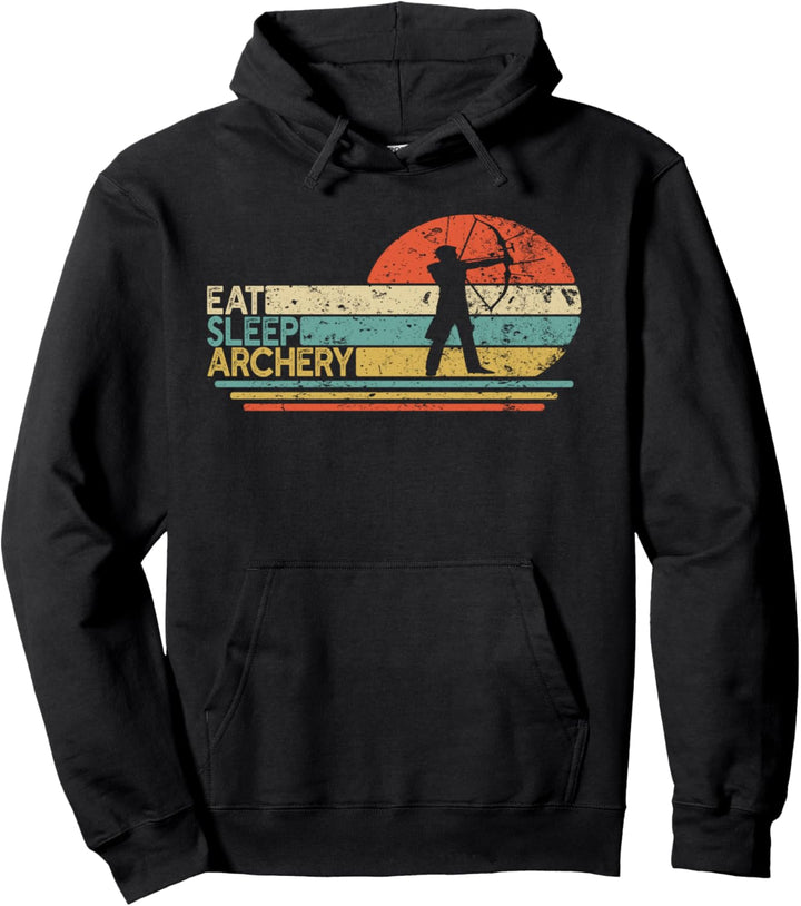 Eat Sleep Bogenschiessen Bogenschiessen Bogen und Pfeil Pullover Hoodie