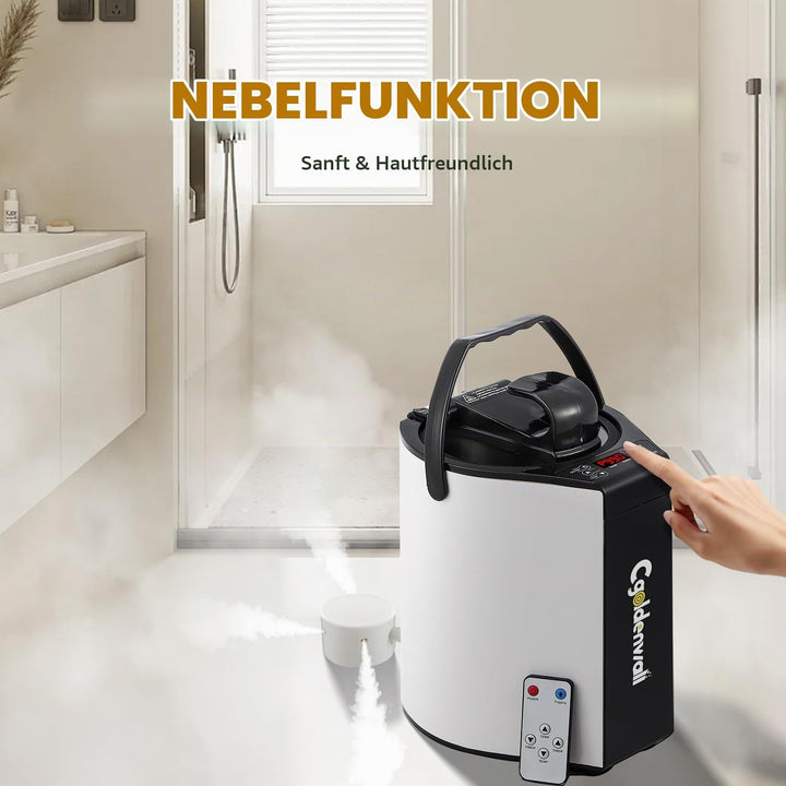 CGOLDENWALL Tragbare Dampfsauna Dampfgenerator 3L, Heimsauna Dampfgenerator mit Fernbedienung, Begas