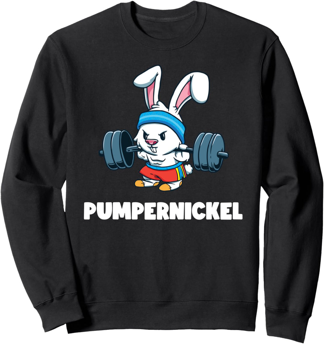 Lustiges Pumpernickel Workout Kaninchen Fitness Gym Geschenk Sweatshirt