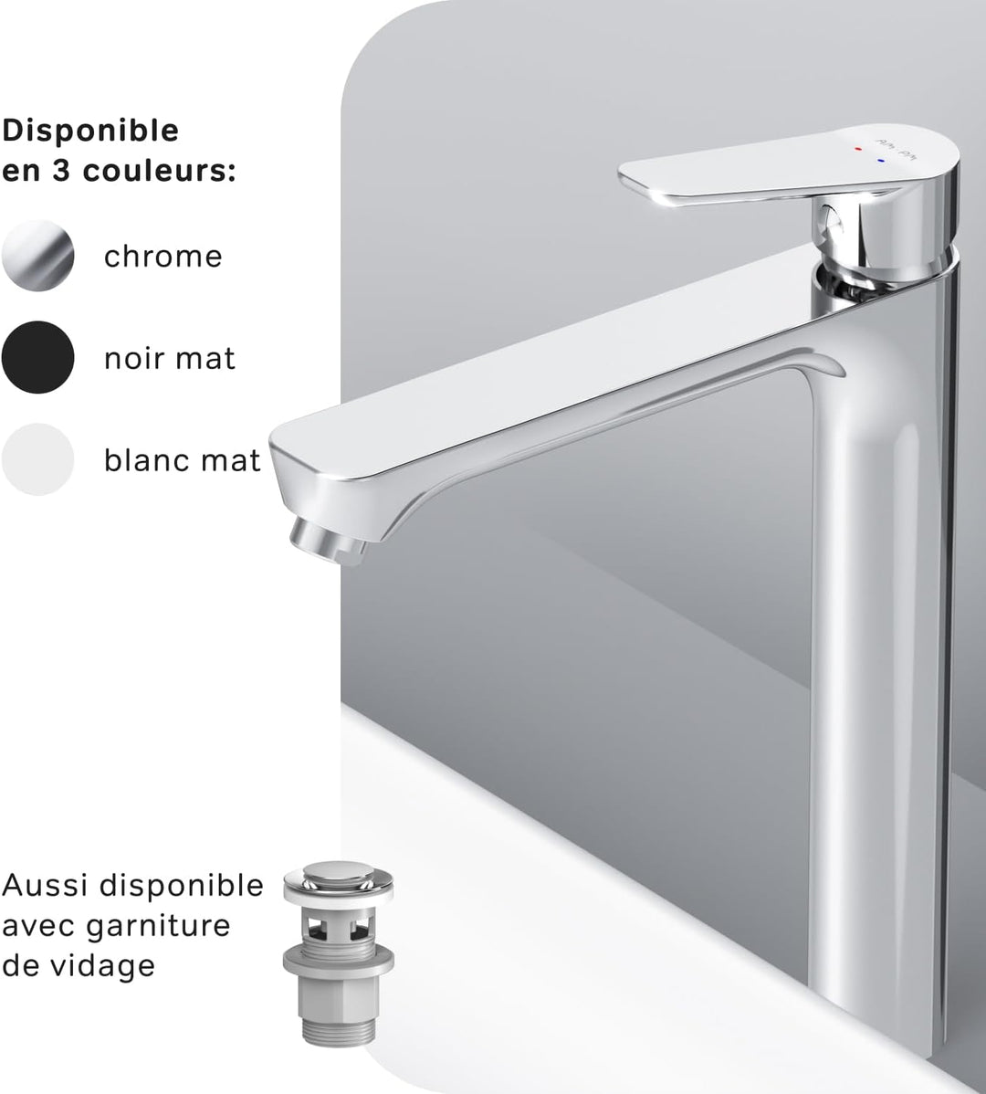 AM.PM Hit AM.PM Waschtischarmatur Waschbeckenarmatur Wasserhahn Bad Badarmatur Mischbatterie Waschbe