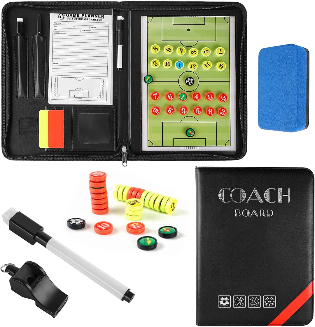 Professional Tragbar Taktikboards, Magnet Fussball Coach-Board Taktikmappe Coach-Mappe mit Trainings