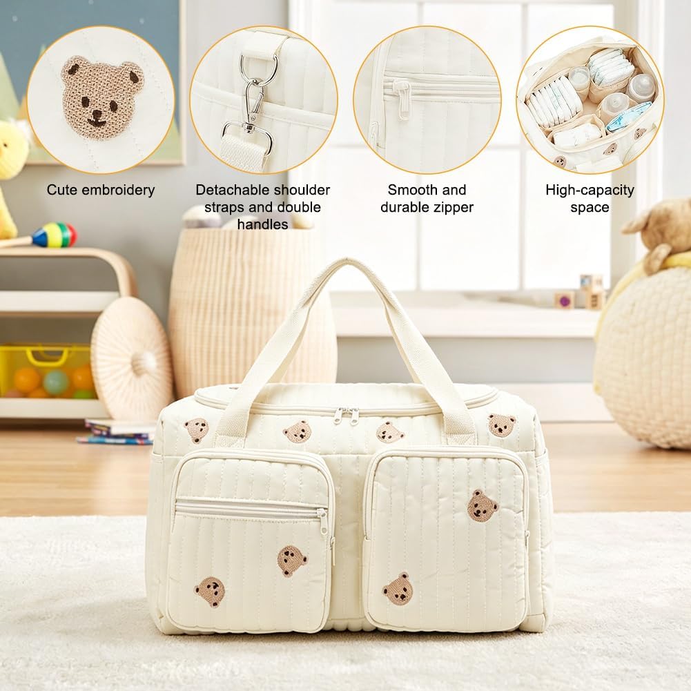 Vielseitige Wickeltasche für Mütter, Baby und Umstandstasche, Wickeltasche Kinderwagen für Mamas, Re