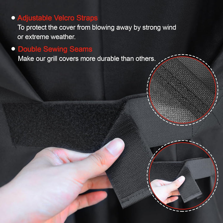 Grillabdeckung Wetterfest 165 cm - 7131 Grillabdeckungen für Weber Genesis 400 Serie 4 Brenner Grill