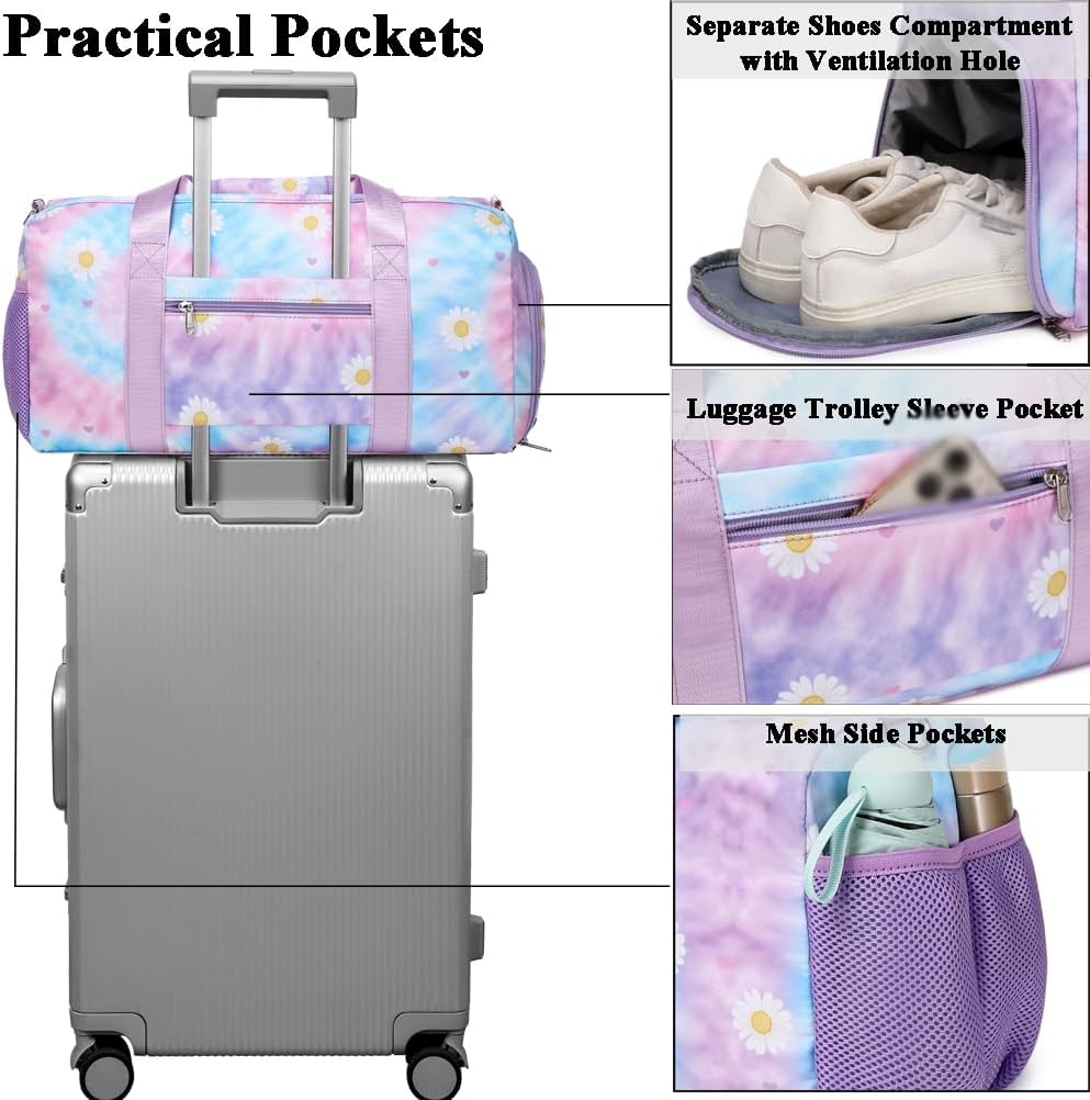 Sporttasche Mädchen Kindertaschen Kinder Reisetasche Mädchen Sports Duffel Schwimmtasche Klassische