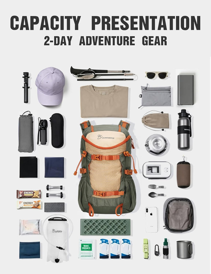 Mountaintop 20L Wanderrucksack Herren Damen Trekkingrucksack Reiserucksack Outdoor Rucksack Trekking
