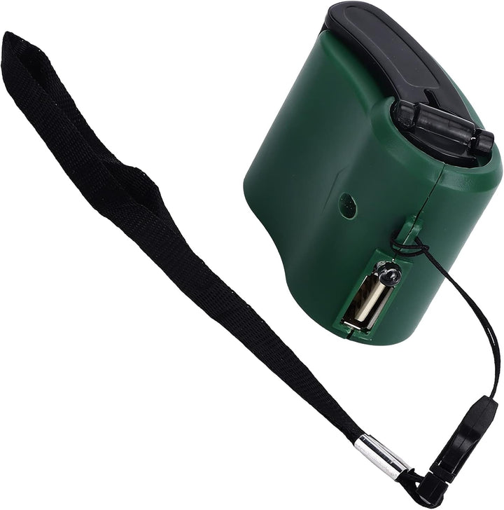 USB-Handkurbel-Handy-Ladegerät, Tragbarer Notstromgenerator mit LED-Licht für Outdoor-Wanderungen (G