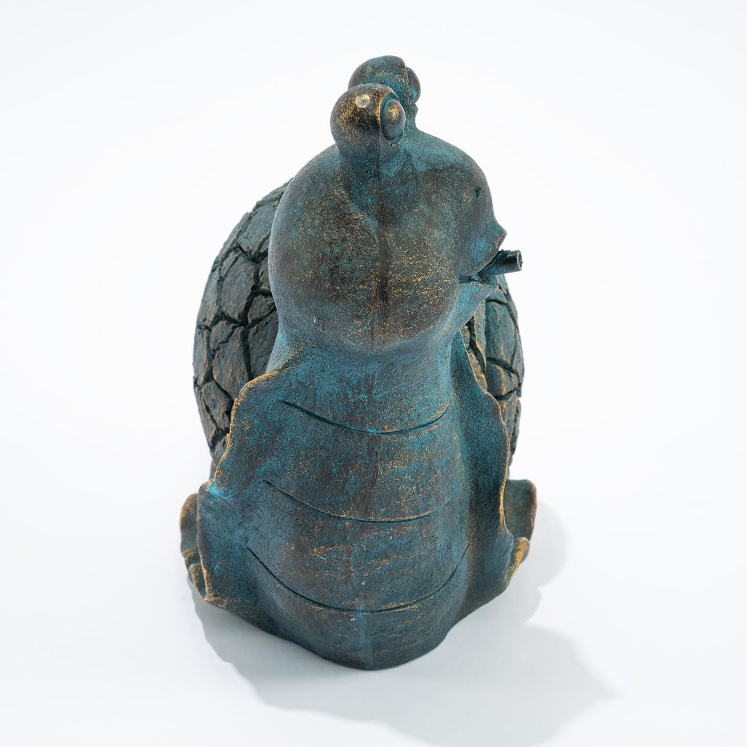 Esotec Wasserspeier-Schnecke Emilius, Einzelfigur mit Schlauch, Teichfigur, Brunnenfigur, Wasserspie