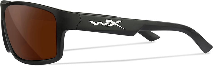 Wiley X Peak Mattschwarz mit verlierten Pol-Kupfergläsern