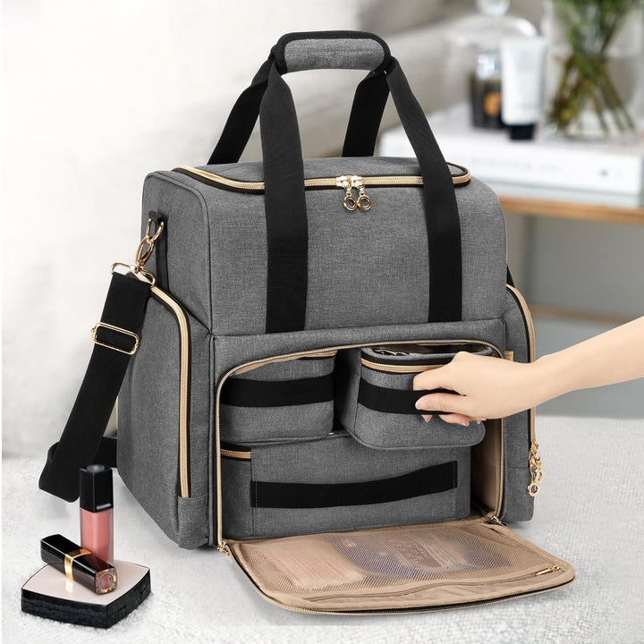 Luxja Kulturbeutel zum Tragen, Kulturtasche für Damen & Männer, Kosmetiktasche für Make up, Make Up