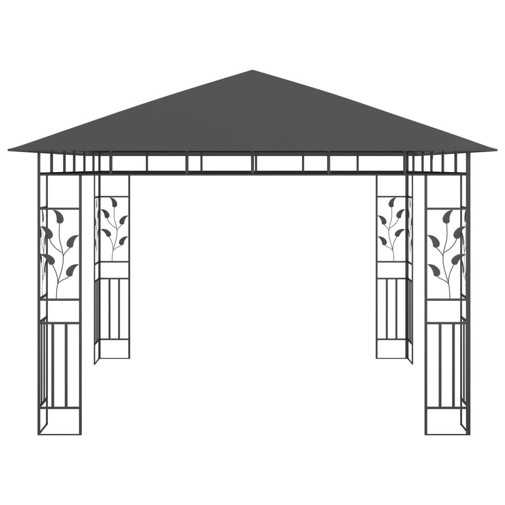 Tidyard Patio-Pavillon im Freien, Pergola-Pavillon aus Stahl mit weichem Verdeck und Moskitonetz, fü