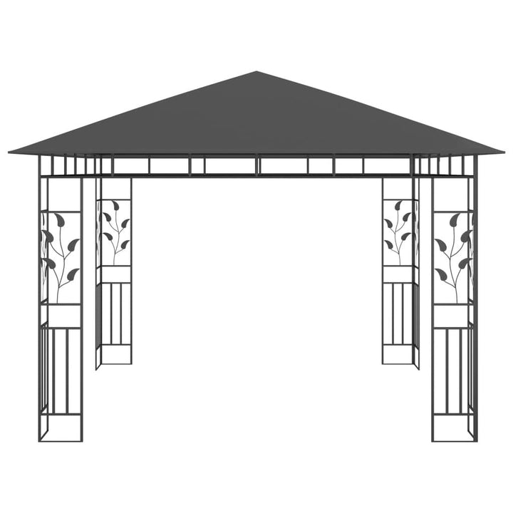 Tidyard Patio-Pavillon im Freien, Pergola-Pavillon aus Stahl mit weichem Verdeck und Moskitonetz, fü
