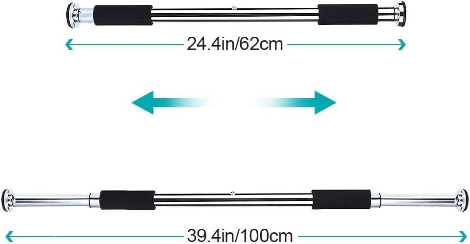 Übungsstange Klimmzugstange 62-100cm verstellbare Innentür horizontale Stange hochziehbare–Pull Up S