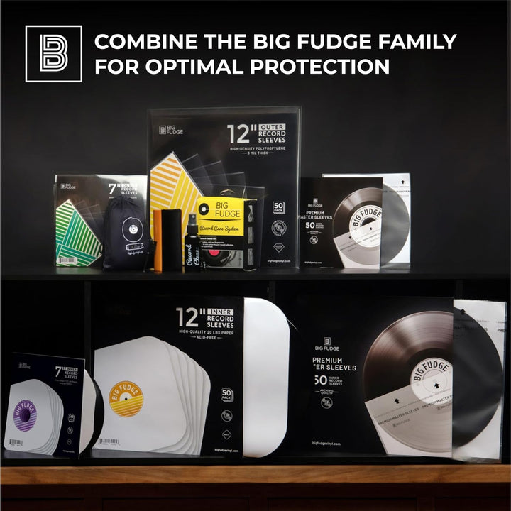 BIG FUDGE Premium Master Schallplatten Hüllen Innen - 7" x 100 STK - Archivhüllen Antistatisch aus R