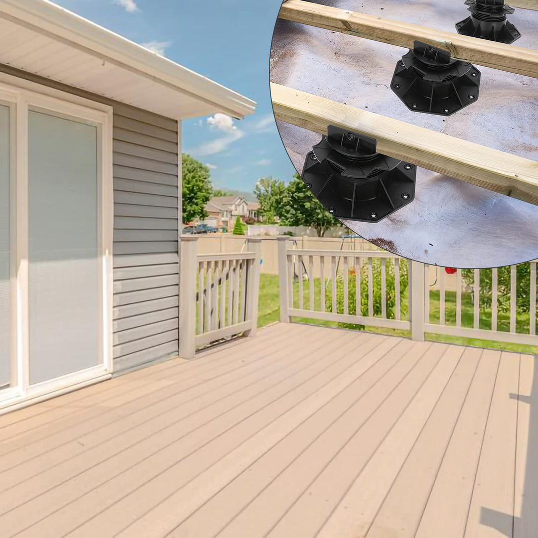 Yakimz Stelzlager höhenverstellbar 10 Stück Stellfuss 30-60mm Plattenlager - Stelzlager für Terrasse