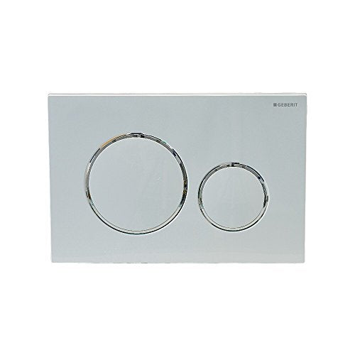 Geberit 115778KJ1- Sigma 20 Spülsteuerplatine, zweiteilig, weiss und silber Single, Single