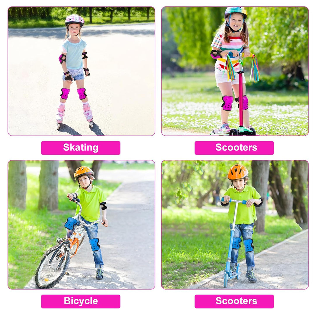 Inkidio Knieschützer für Kinder Schutzausrüstungs-Set mit Knieschonern, Ellbogenschonern Handgelenks