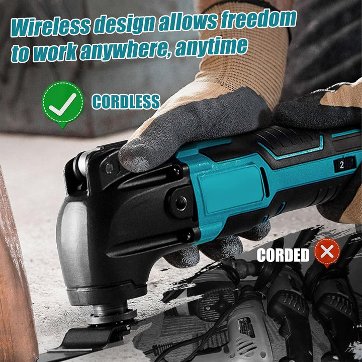 Akku Multifunktionswerkzeug für Makita Akku 18V Li-Ion, 500W Bürstenlos Motor Oszillationswerkzeug S