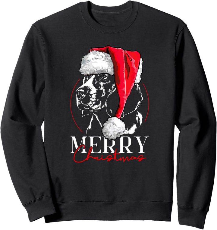 Lustiger Santa Beagle Merry Christmas Weihnachten Hunde Sweatshirt