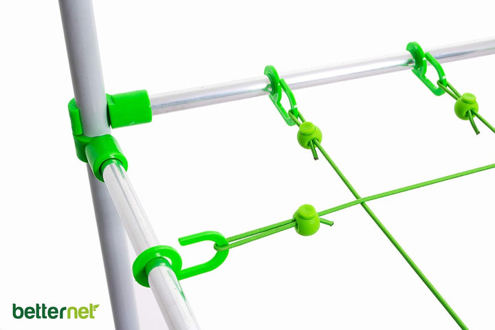 Scrog Netz 120×120 cm Basic | Für Ø 16 mm Zeltstangen (6×6 Raster) | Flexibles Pflanzenstütznetz für