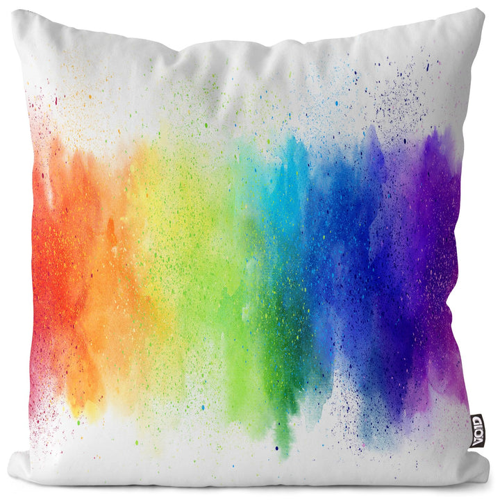 VOID Regenbogen Wasserfarben LGBTQ Kissenbezug Kissenhülle Polyester wasserfest Outdoor Indoor, Kiss