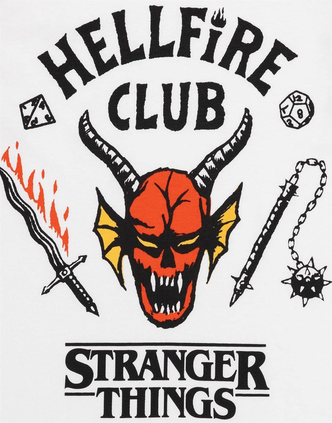 Stranger Things Kinderpyjama | Unisex Hellfire Club Outfit Eddie Eleven Mike Dustin Max Members T-Sh