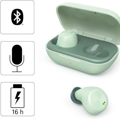 Hama Bluetooth Kopfhörer Spirit Chop IPX4 (True Wireless In Ear Kopfhörer grün, Kopfhörer kabellos,