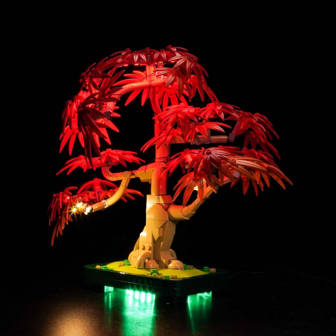 Version mit Lichtsteuerung Licht-Kit Kompatibel mit Lego 10348 Japanese Red Maple Bonsai Tree (Nicht
