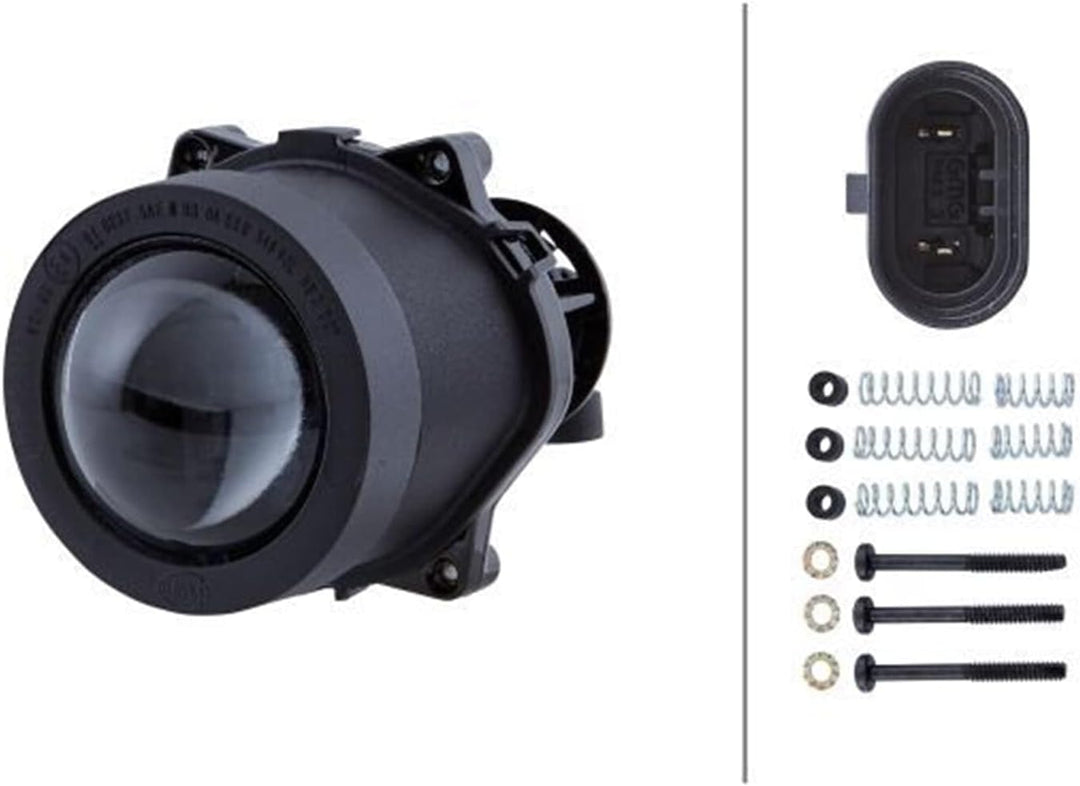 HELLA - Halogen/DE-Hauptscheinwerfer - Modul 60 - 12/24V - rund - Einbau - Stecker: Flachstecker - r