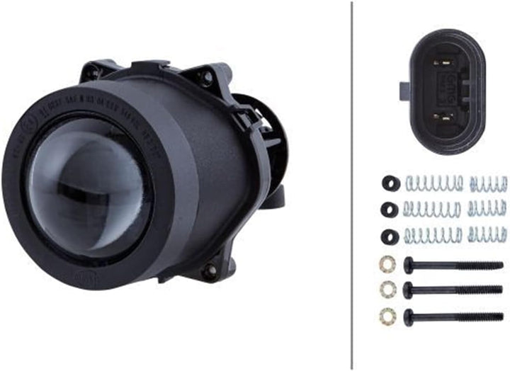 HELLA - Halogen/DE-Hauptscheinwerfer - Modul 60 - 12/24V - rund - Einbau - Stecker: Flachstecker - r