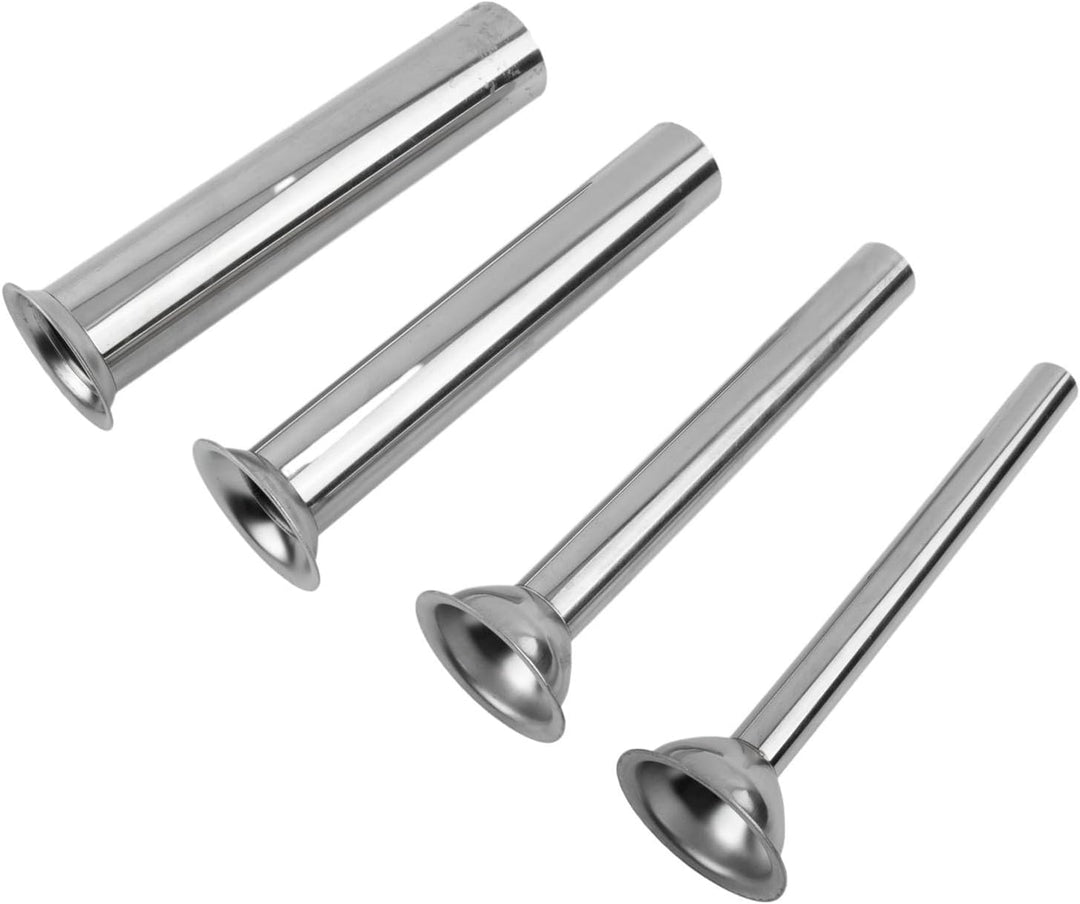 4 x Wurstfüllrohre, Edelstahl-Mühle, Füllrohre, elektrischer Fleischwolf, für Wurstfüllung, Rinderha