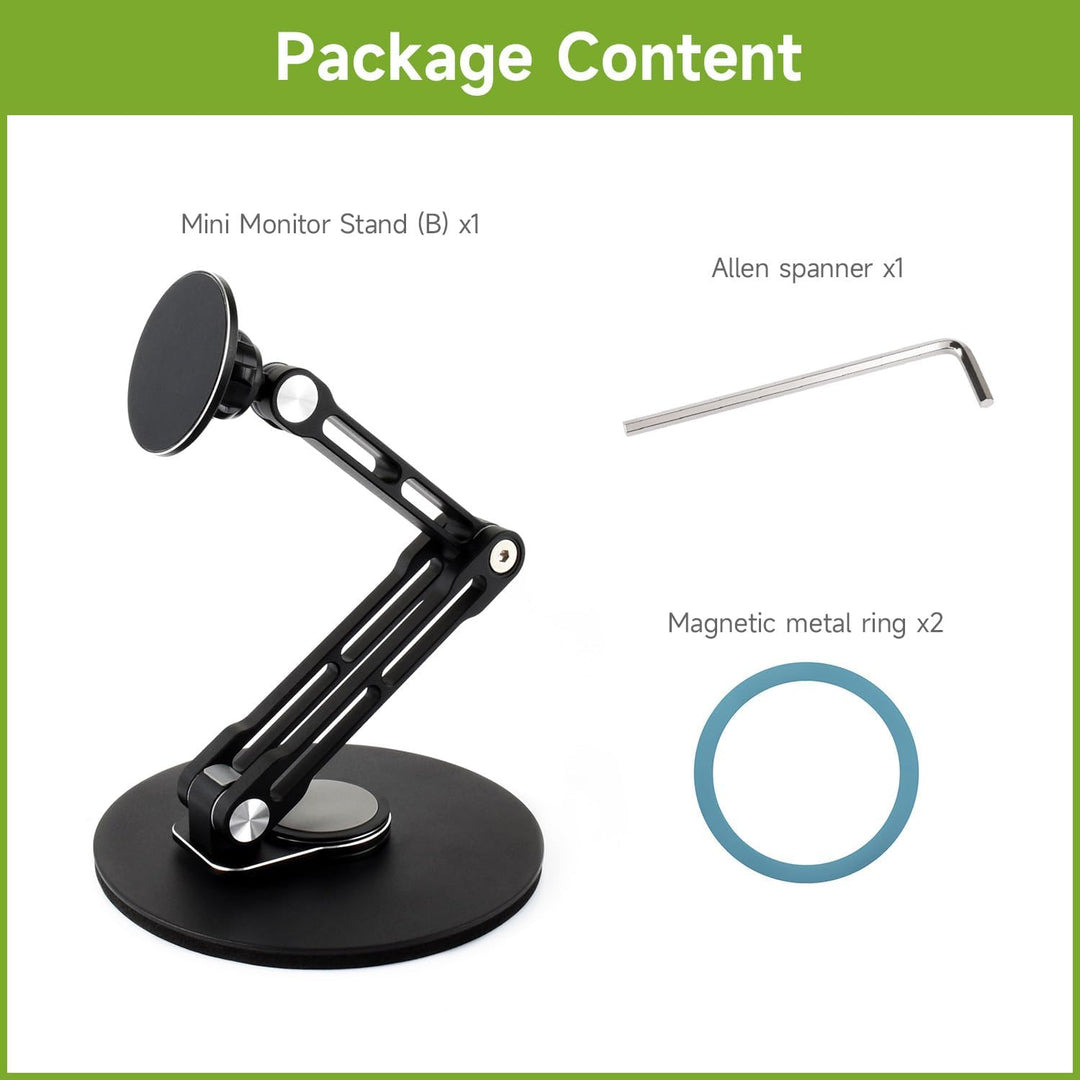 Waveshare Magnetic N52 Neodymium Magnet Portable Monitor Adjustable Stand, Compatible with 4~18.5inc