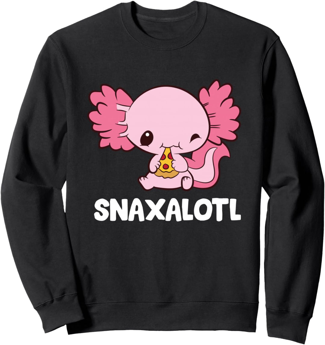 Snaxalotl Lustige Axolotl Pizza Nette Axolotl Sweatshirt