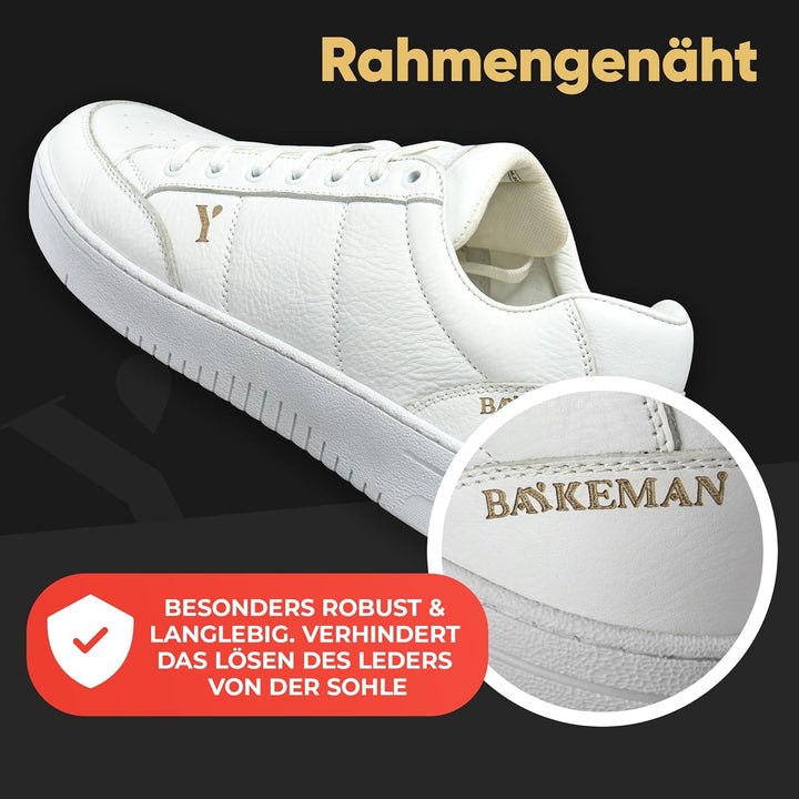 BAYKEMAN - Sneaker aus echtem Leder Unisex für Herren Damen Jungen Mädchen - sehr hochwertige, komfo