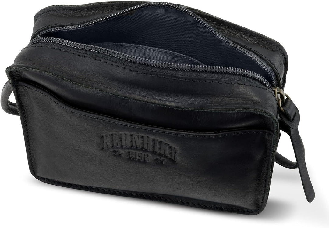 KLONDIKE 1896 Rush Allison kleine Schultertasche aus Rindleder, Shoulder bag Schwarz, Schwarz