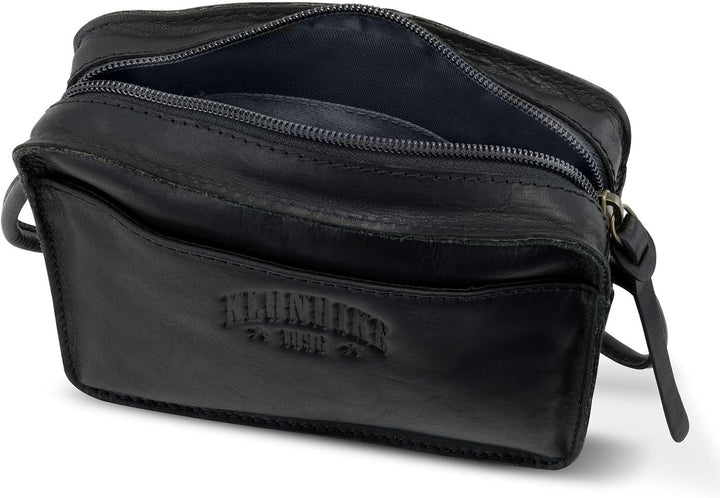 KLONDIKE 1896 Rush Allison kleine Schultertasche aus Rindleder, Shoulder bag Schwarz, Schwarz