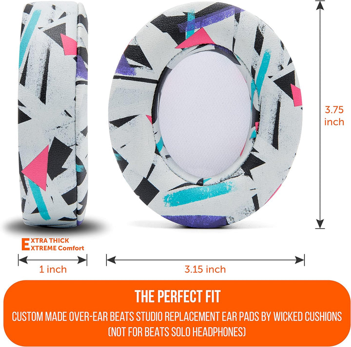 WC Wicked Cushions Ersatz-Ohrpolster für Beats Studio 2 & 3 (B0501, B0500) Wired & Wireless | Passt