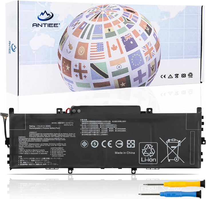 ANTIEE 50Wh C41N1715 Laptop Akku für Asus Zenbook 13 UX331UA UX331UA-1A UX331UA-1E UX331UN UX331FN U