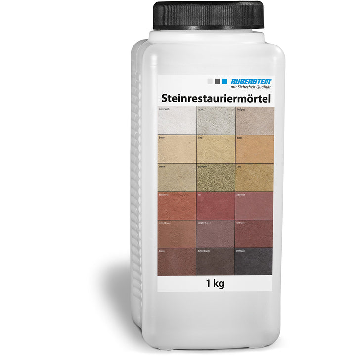 Ruberstein Steinrestauriermörtel/Reparaturmörtel/Sandstein 1 kg (steingrau)