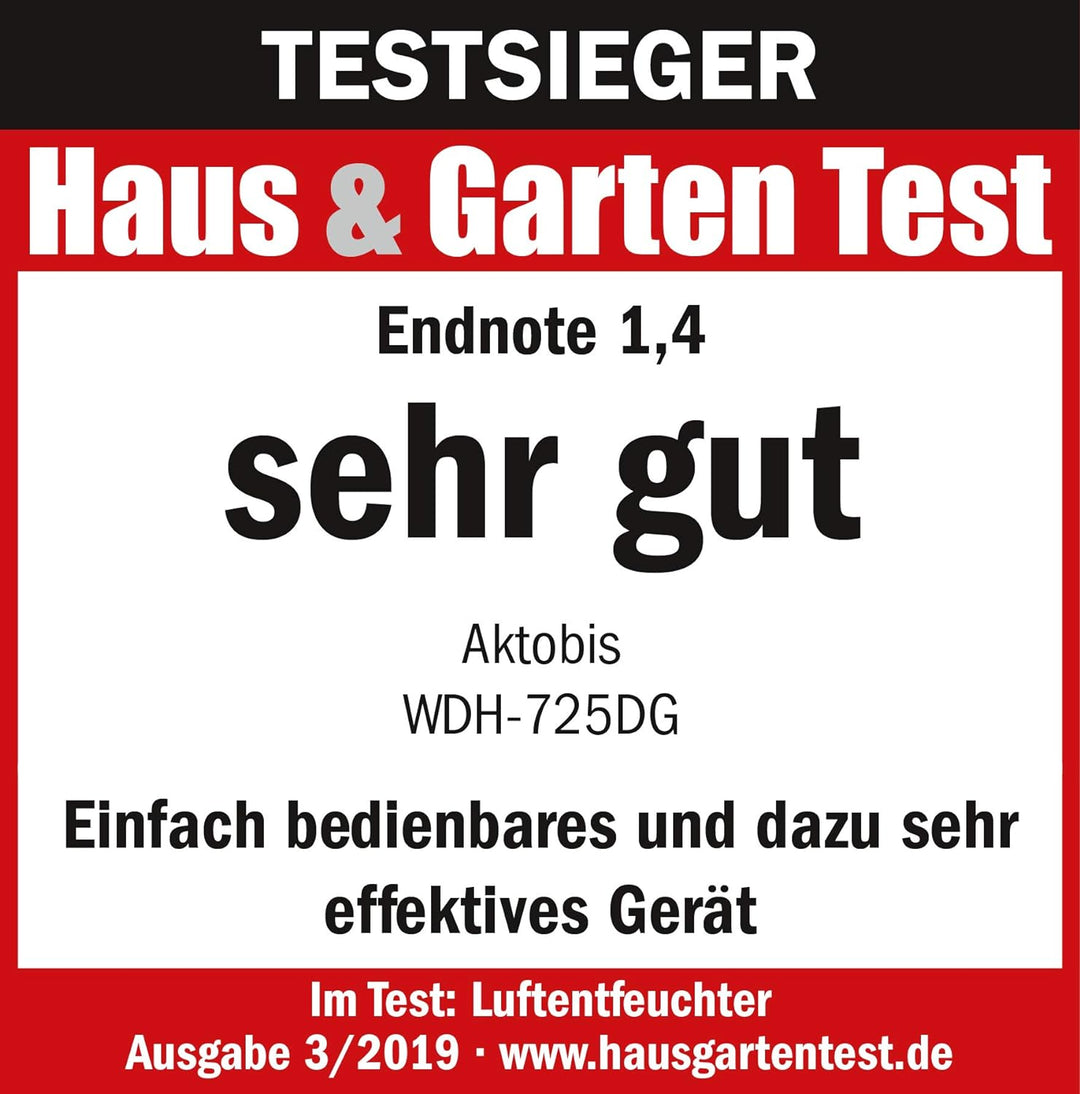 Aktobis Luftentfeuchter, Bautrockner WDH-725DG (bis 25 L/T + Display)
