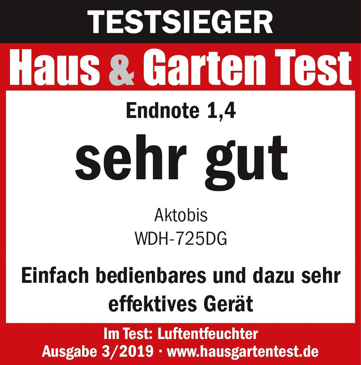 Aktobis Luftentfeuchter, Bautrockner WDH-725DG (bis 25 L/T + Display)