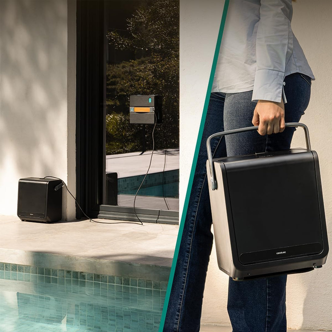 Cecotec Fensterputzroboter Conga Windroid W100 Station. Akku-Station für 120 Min. Laufzeit, Automati