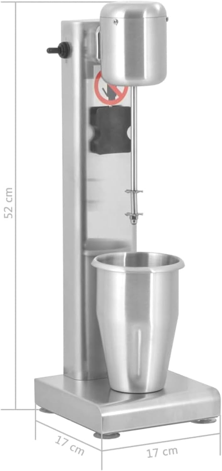Gecheer Edelstahl Drink-Mixer 1 L 80 W, Getränkemixer, Milkshake Maker, Standmixer mit 2 Geschwindig